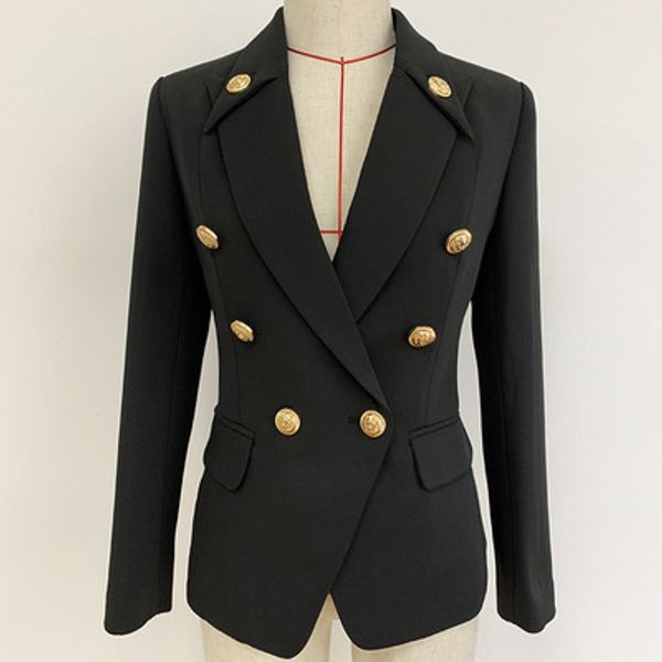 new autumn winter women black blazers lion head golden buttons double breasted suit jacket long sleeve slim office business blazer p773, White;black
new autumn winter women black blazers lion head golden buttons double breasted suit jacket long sleeve slim office business blazer p773, White;black