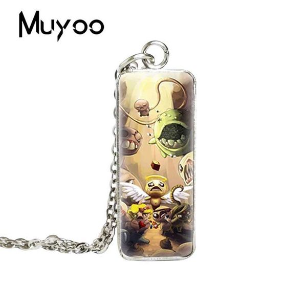 2019 new game the binding of isaac square necklace art glass dome pendant handmade p jewelry, Silver
2019 new game the binding of isaac square necklace art glass dome pendant handmade p jewelry, Silver