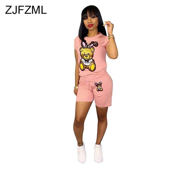 bear sequins 2 piece matching sets women clothes o neck short sleeve t shirt and bodycon shorts cartoon two piece outfits y190923, Black;white
bear sequins 2 piece matching sets women clothes o neck short sleeve t shirt and bodycon shorts cartoon two piece outfits y190923, Black;white