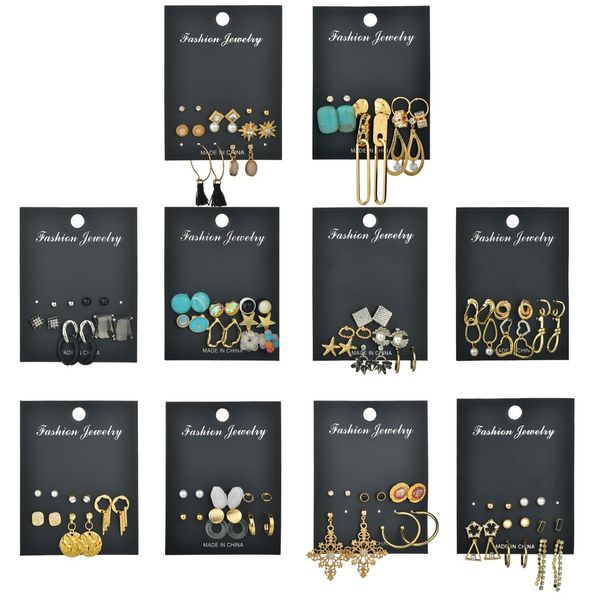 12 pairs/set stud earrings set with card transparent zircon balls love flowers earrings women imulated pearl jewelry, Golden;silver
12 pairs/set stud earrings set with card transparent zircon balls love flowers earrings women imulated pearl jewelry, Golden;silver