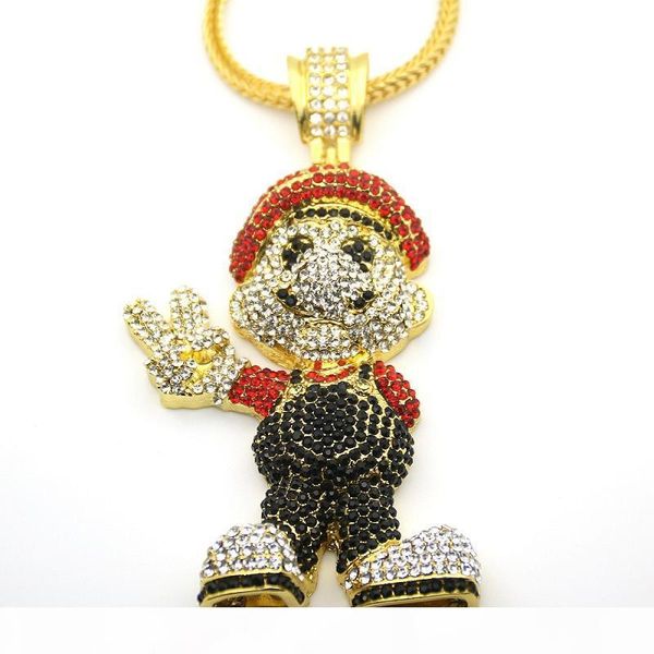 new mens fashion hip hop necklaces jewelry gold necklace iced out cartoon pendant necklace for men, Silver
new mens fashion hip hop necklaces jewelry gold necklace iced out cartoon pendant necklace for men, Silver