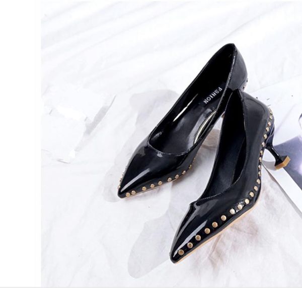 2020 spring and autumn with new style fashion high heel fine heel pointed end women's shoes @gtyui657, Black
2020 spring and autumn with new style fashion high heel fine heel pointed end women's shoes @gtyui657, Black