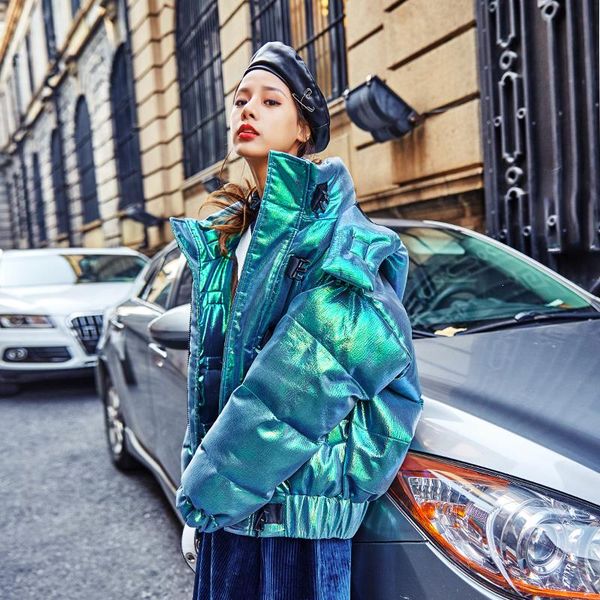 original hooded down cotton padded parks women winter new laser green bread short thick glossy fluffy street coat, Black
original hooded down cotton padded parks women winter new laser green bread short thick glossy fluffy street coat, Black