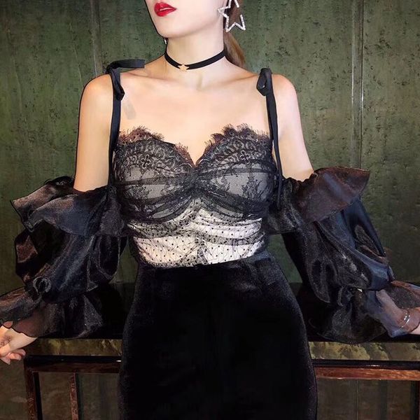 brand designer luxury women party blouse 2019 summer fashion style lace puff sleeve cocktail birthday organza, White
brand designer luxury women party blouse 2019 summer fashion style lace puff sleeve cocktail birthday organza, White