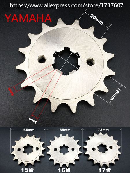 1pcs yamahamotorcycle sprocket/front engine sprocket 15t 16t 17t teeth / motorcycle small sprocket
1pcs yamahamotorcycle sprocket/front engine sprocket 15t 16t 17t teeth / motorcycle small sprocket