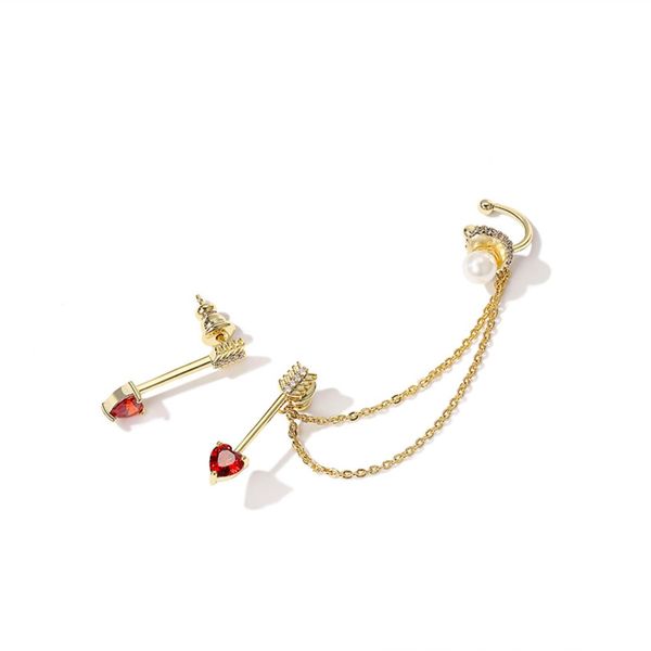 women's asymmetric personality earrings red love pendant earrings cupid's arrow graphics symbolic, Silver
women's asymmetric personality earrings red love pendant earrings cupid's arrow graphics symbolic, Silver