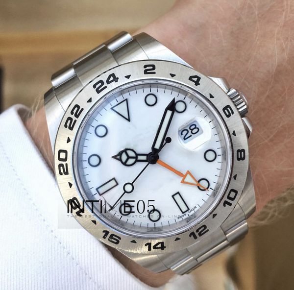 u1 factory 2 color mens watch 42mm stainless steel white dial explorer ii 216570 asia 2813 movement automatic mens watch watches, Slivery;brown
u1 factory 2 color mens watch 42mm stainless steel white dial explorer ii 216570 asia 2813 movement automatic mens watch watches, Slivery;brown