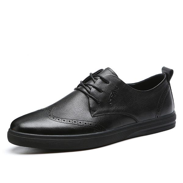 new casual footwear youth leather extra large size men's shoes lace-up men dress shoes, Black
new casual footwear youth leather extra large size men's shoes lace-up men dress shoes, Black