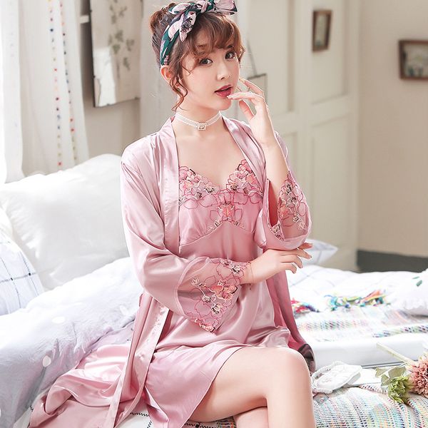 designer lingerie pajamas nightgowns women summer floral silk sleepwear sets woman kimono gown underwear clothes ladies robes bathrobes, Black;red
designer lingerie pajamas nightgowns women summer floral silk sleepwear sets woman kimono gown underwear clothes ladies robes bathrobes, Black;red