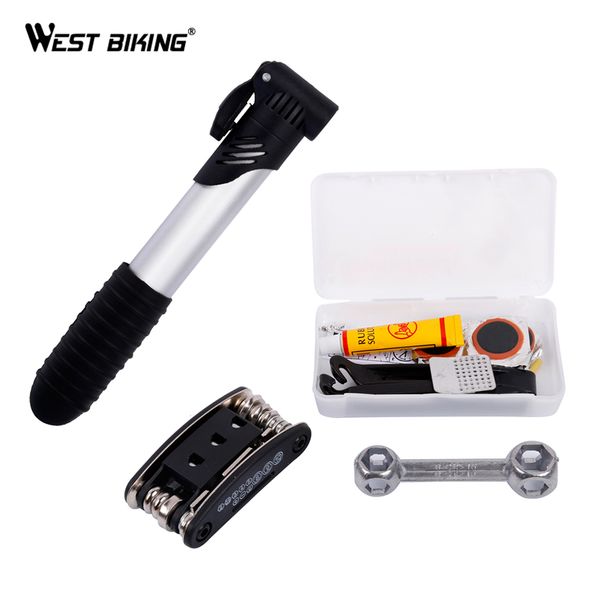 west biking mini bike pump multifunction bicycle tools bag tire repair tool kits inflator multi repair tools set + bicycle pumps
west biking mini bike pump multifunction bicycle tools bag tire repair tool kits inflator multi repair tools set + bicycle pumps