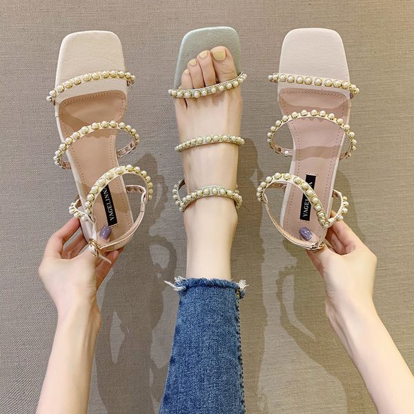 pearl sandals 2020 summer sale of women's shoes buckle strap clear heels suit female beige all-match ladies lady woman low, Black
pearl sandals 2020 summer sale of women's shoes buckle strap clear heels suit female beige all-match ladies lady woman low, Black
