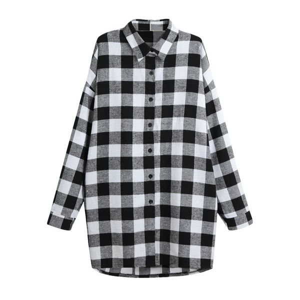 women fashion women cotton plaid shirt dress long sleeve irregular plus size casual check tunic long blouse black/red g9279b, White
women fashion women cotton plaid shirt dress long sleeve irregular plus size casual check tunic long blouse black/red g9279b, White