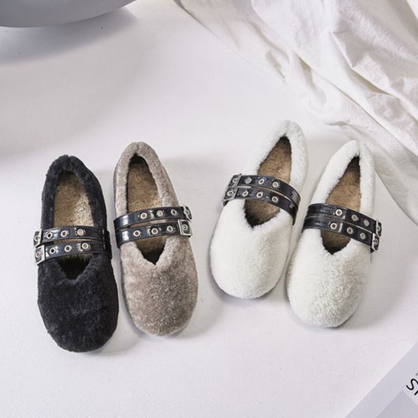 fur flat mary janes shoes women new round toe outdoor shoes woman blet buckle zapatos de mujer winter comfortable peas, Black
fur flat mary janes shoes women new round toe outdoor shoes woman blet buckle zapatos de mujer winter comfortable peas, Black