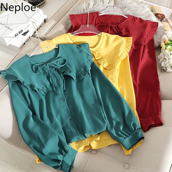 neploe korean doll collar lace up bow design blouse autumn spring 2020 new flare long sleeve 5 colors blusas button shirt 48725, White
neploe korean doll collar lace up bow design blouse autumn spring 2020 new flare long sleeve 5 colors blusas button shirt 48725, White