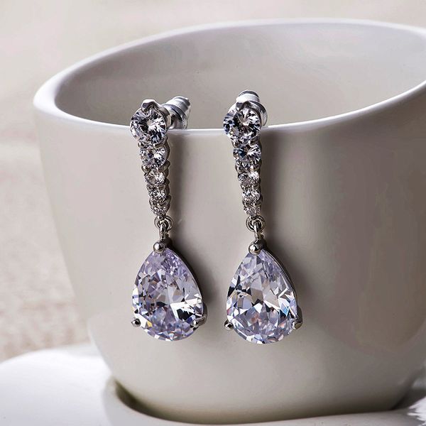 luxury female crystal water drop earrings 925 sterling silver zircon stone earrings boho wedding jewelry long dangle earrings, Golden
luxury female crystal water drop earrings 925 sterling silver zircon stone earrings boho wedding jewelry long dangle earrings, Golden