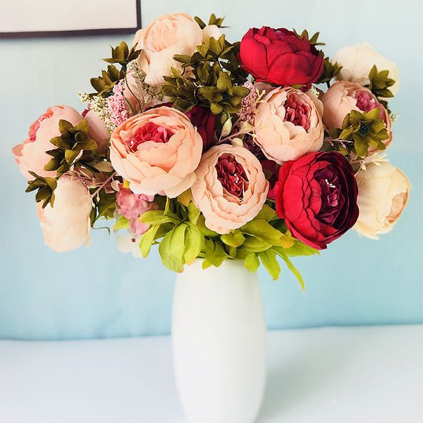 47cm 13heads bouquet peonies artificial flowers silk peonies bride bouquet flower wedding home decoration fake peony rose flower
47cm 13heads bouquet peonies artificial flowers silk peonies bride bouquet flower wedding home decoration fake peony rose flower