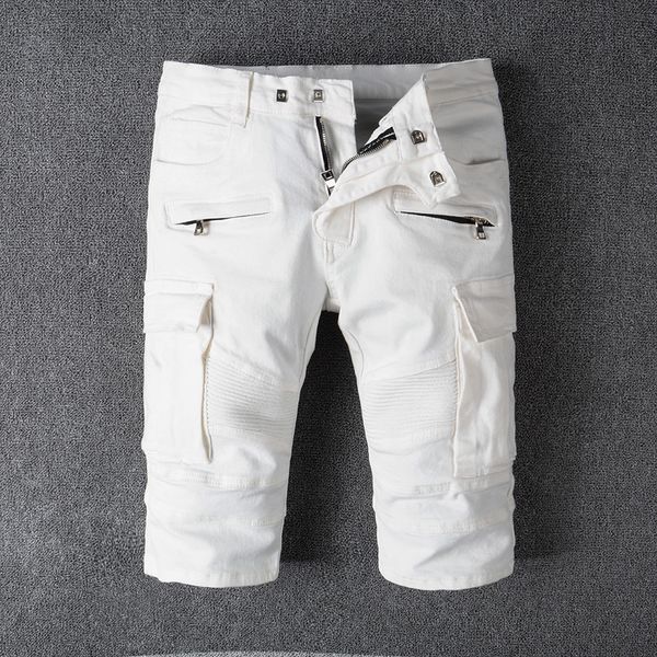 2018 summer fashion men's jeans shorts white color big pocket cargo shorts spliced short jeans balplein brand denim men, Blue
2018 summer fashion men's jeans shorts white color big pocket cargo shorts spliced short jeans balplein brand denim men, Blue