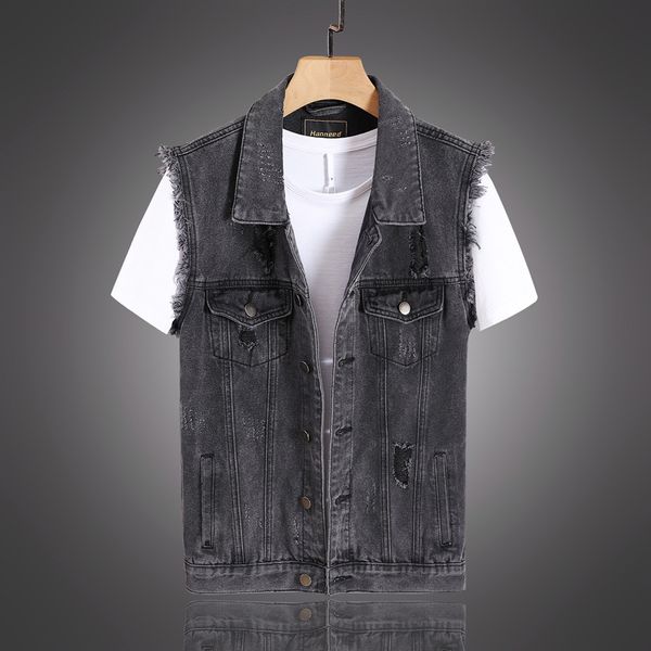 british style fashion men vest black gray slim fit hip hop ripped denim vest men streetwear sleeveless biker chaqueta hombre, Black;white
british style fashion men vest black gray slim fit hip hop ripped denim vest men streetwear sleeveless biker chaqueta hombre, Black;white