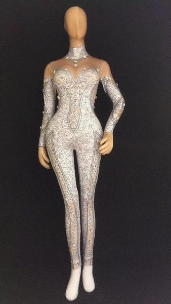 sparkly crystals jumpsuit stones stretch bodysuit women's stage performance celebrate luxurious costume dance rompers, Black;white
sparkly crystals jumpsuit stones stretch bodysuit women's stage performance celebrate luxurious costume dance rompers, Black;white