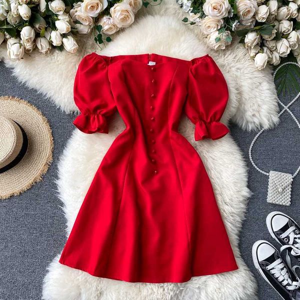 2020 summer dress women puff sleeve off shoulder fashion short dress elegant white red party dresses clothing, Black;gray
2020 summer dress women puff sleeve off shoulder fashion short dress elegant white red party dresses clothing, Black;gray