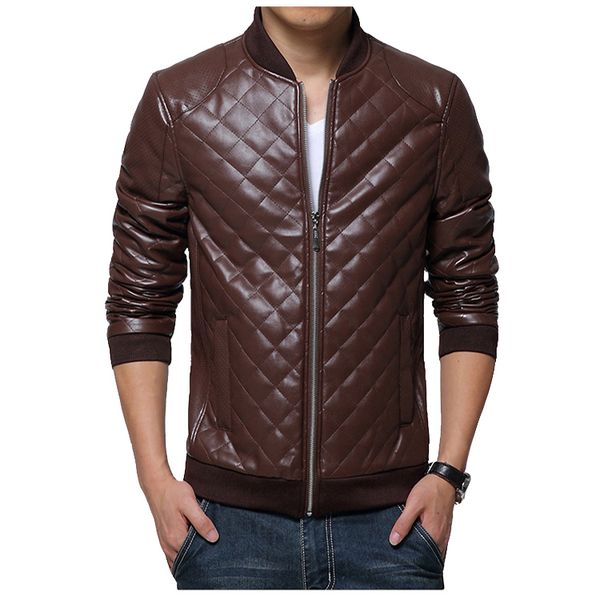 2019 autumn winter fashion new men's casual stand collar motorcycle leather jacket / men's slim zippered leather pu jacket coat, Black
2019 autumn winter fashion new men's casual stand collar motorcycle leather jacket / men's slim zippered leather pu jacket coat, Black