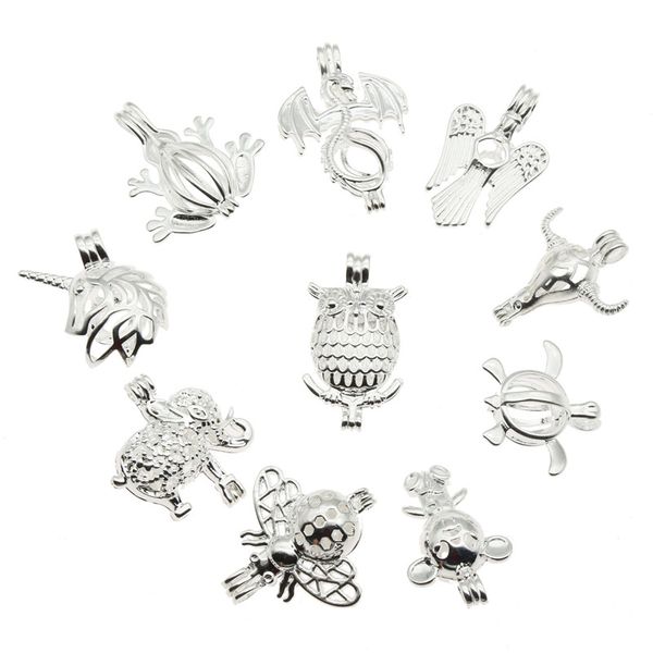 10pcs mixed pearl cage locket pendants classic animal aromatherapy essential oil diffuser jewelry necklace diy jewelry, Silver
10pcs mixed pearl cage locket pendants classic animal aromatherapy essential oil diffuser jewelry necklace diy jewelry, Silver