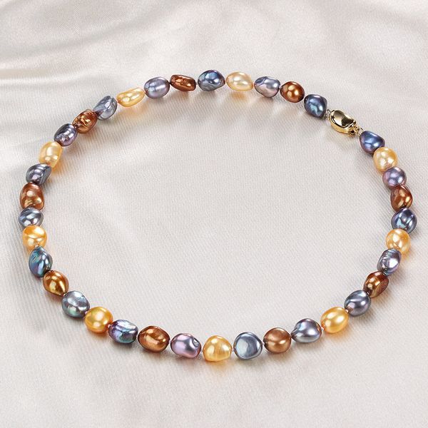 fashion multi color real baroque natural pearl necklaces for women vintage gold color big freshwater pearl jewelry 45cm / 9-10mm, Silver
fashion multi color real baroque natural pearl necklaces for women vintage gold color big freshwater pearl jewelry 45cm / 9-10mm, Silver
