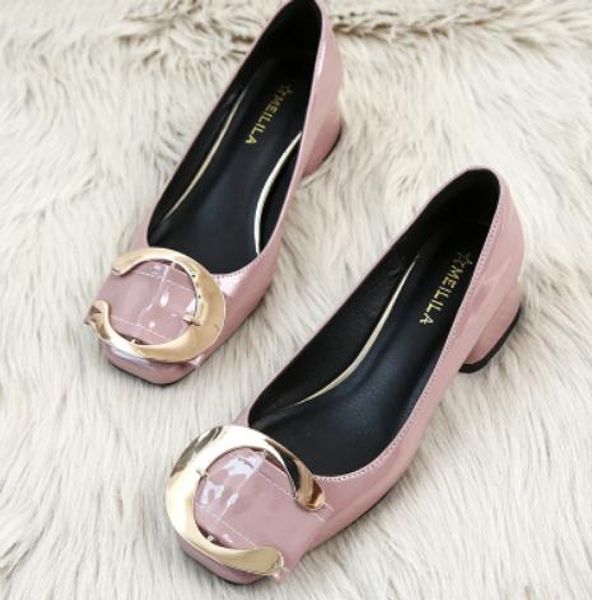 2019 women's shoes in spring and autumn with new style middle heel coarse heel square head #76, Black
2019 women's shoes in spring and autumn with new style middle heel coarse heel square head #76, Black