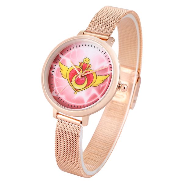 new fashion sailor moon women quartz watch rose gold stainless steel/leather strap bangle female wristwatch gifts for girls, Slivery;brown
new fashion sailor moon women quartz watch rose gold stainless steel/leather strap bangle female wristwatch gifts for girls, Slivery;brown