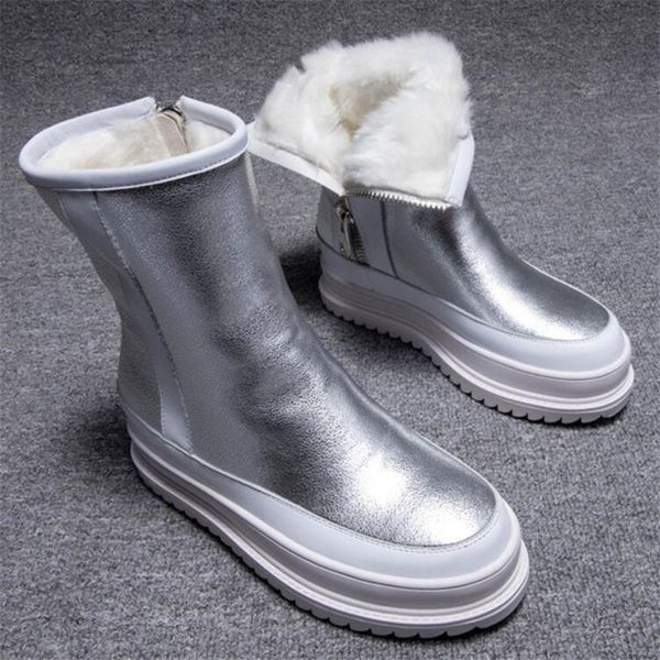 winter outdoor shiny furry snow boots women's zipper platform warm boots thick sole velvet plus student women's y945, Black
winter outdoor shiny furry snow boots women's zipper platform warm boots thick sole velvet plus student women's y945, Black