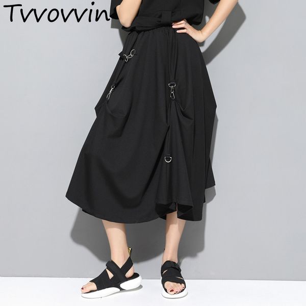 2019 new spring summer high elastic waist black buckle split joint personality half-body skirt women fashion tide as553
2019 new spring summer high elastic waist black buckle split joint personality half-body skirt women fashion tide as553
