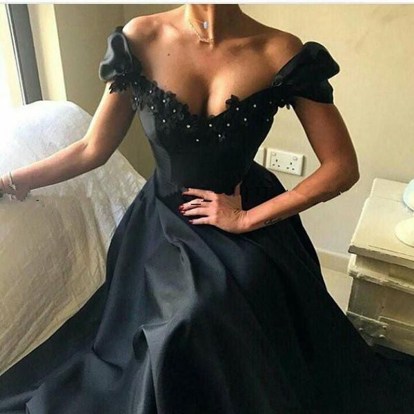 black long evening dresses plus size off shoulder 3d flowers satin a-line prom dress robe de soiree party gowns
black long evening dresses plus size off shoulder 3d flowers satin a-line prom dress robe de soiree party gowns
