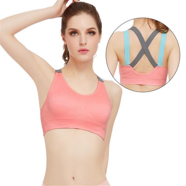4 colors women sports bra cross strap beautiful back wirepadded fitness running yoga breathable bra wirevest, White;black
4 colors women sports bra cross strap beautiful back wirepadded fitness running yoga breathable bra wirevest, White;black