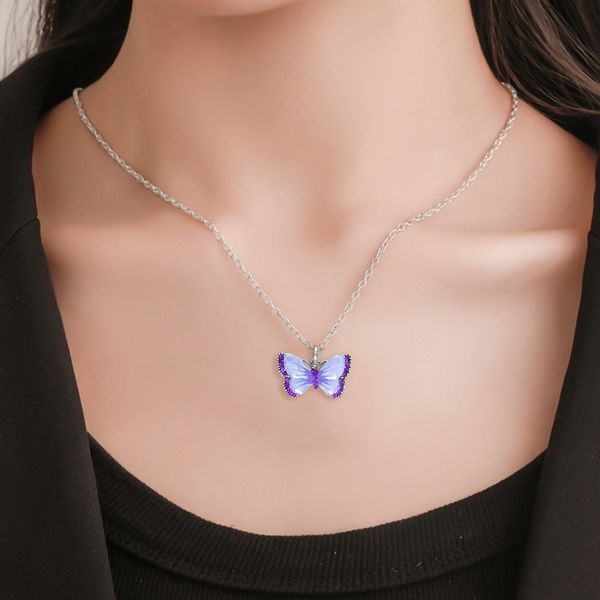 2019 women fashion jewelry enamel butterfly crystal silver pendant necklace chain fashion women necklaces collares, Golden;silver
2019 women fashion jewelry enamel butterfly crystal silver pendant necklace chain fashion women necklaces collares, Golden;silver