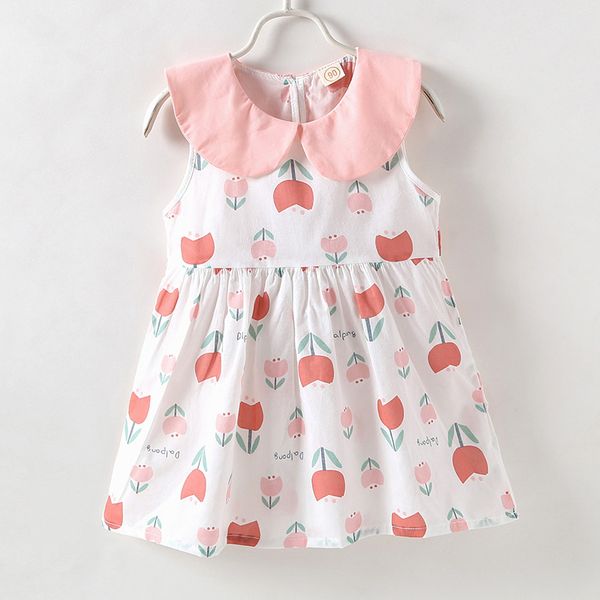 girl kids clothing dress Sleeveless Pent Pan Collar 100% Cotton girl Summer Lolita Princess Dress
girl kids clothing dress Sleeveless Pent Pan Collar 100% Cotton girl Summer Lolita Princess Dress