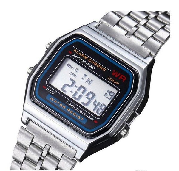 f-91w led electronic watch sports stainless steel belt thin alarm clock watches f 91w men women students date digital watch wrist, Slivery;brown
f-91w led electronic watch sports stainless steel belt thin alarm clock watches f 91w men women students date digital watch wrist, Slivery;brown
