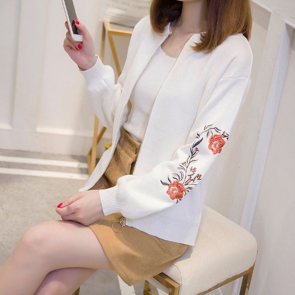 floral embroidered bomber jacket women autumn flower long sleeve basic jacket female lantern sleeve knitted coat, Black;brown
floral embroidered bomber jacket women autumn flower long sleeve basic jacket female lantern sleeve knitted coat, Black;brown