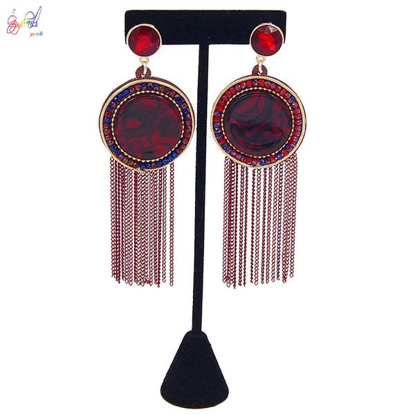 yulaili new dangle earrings for women fashion handmade red color round shape earings 2020 drop tassels earring ing, Silver
yulaili new dangle earrings for women fashion handmade red color round shape earings 2020 drop tassels earring ing, Silver