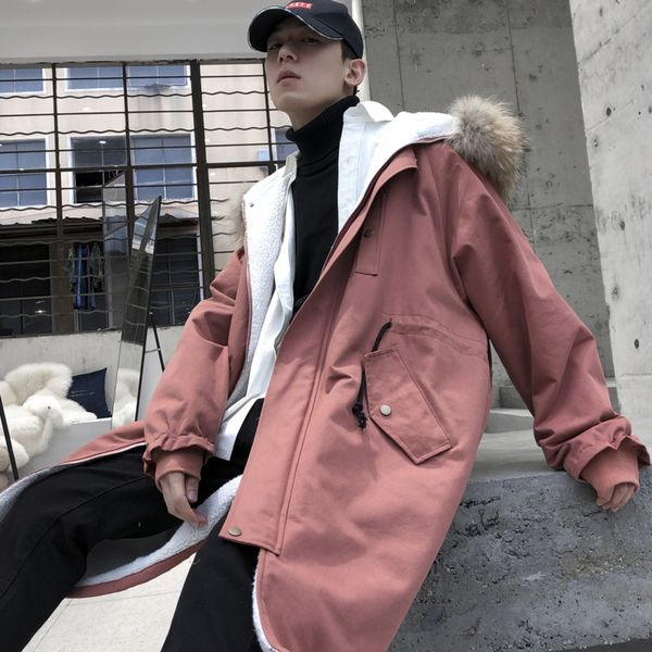 winter jacket men warm thick fashion fur collar hooded coat man cotton parka casual loose solid color streetwear male clothes, Black
winter jacket men warm thick fashion fur collar hooded coat man cotton parka casual loose solid color streetwear male clothes, Black
