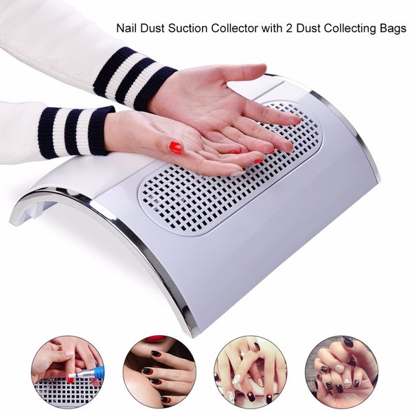 powerful nail dust suction collector with 3 fan vacuum cleaner manicure tools with 2 dust collecting bags, Silver
powerful nail dust suction collector with 3 fan vacuum cleaner manicure tools with 2 dust collecting bags, Silver