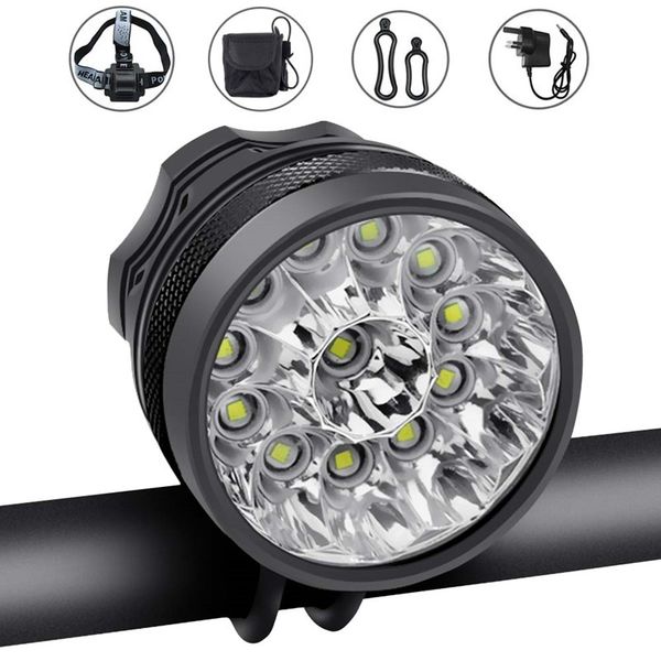 bike lights 12000lm light 12*t6 leds bicycle front mountain head lamp cycling headlight lantern + 18650 battery pack+charger
bike lights 12000lm light 12*t6 leds bicycle front mountain head lamp cycling headlight lantern + 18650 battery pack+charger