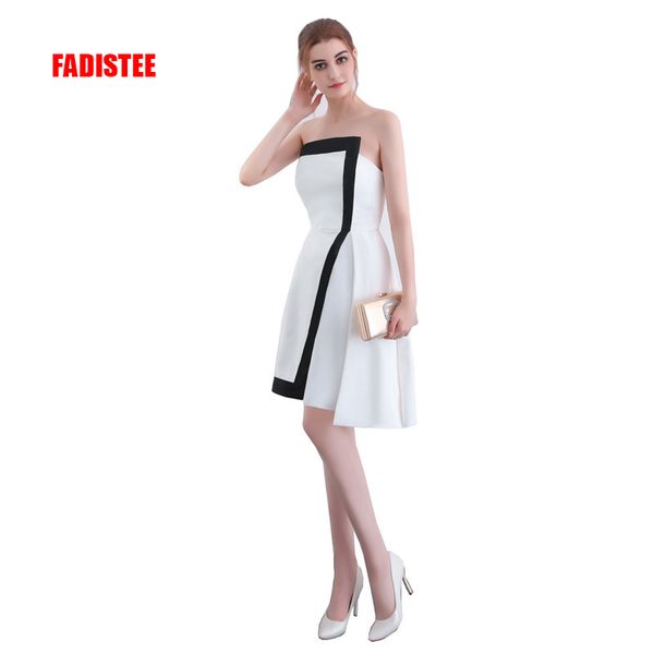 new arrival strapless cocktail party dresses short vestido de festa mini satin simple zipper style dress, Black
new arrival strapless cocktail party dresses short vestido de festa mini satin simple zipper style dress, Black