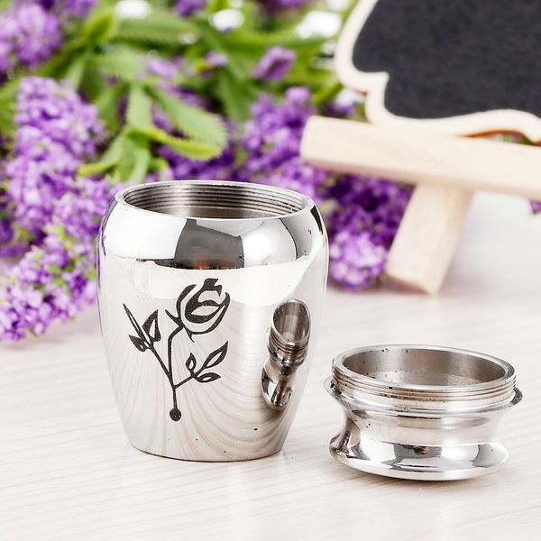 stainless steel polished urn funeral cremation container rose flower pattern print human pet ash memorial jar
stainless steel polished urn funeral cremation container rose flower pattern print human pet ash memorial jar