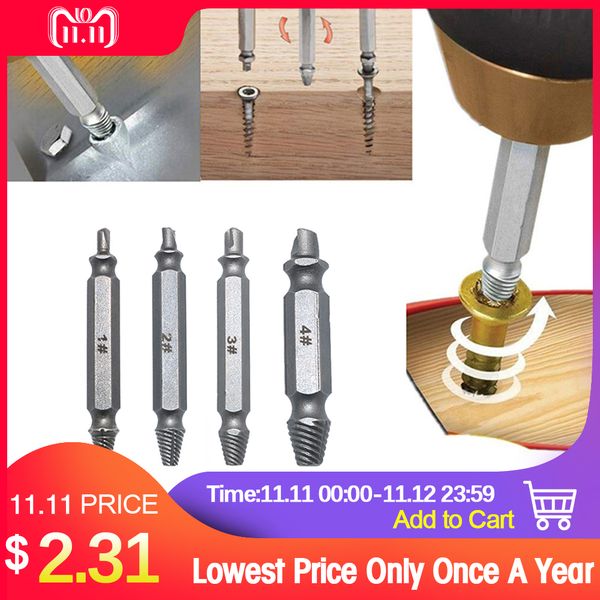 4pcs damaged screw extractor drill bits guide set broken speed out easy out bolt stud stripped screw remover tool
4pcs damaged screw extractor drill bits guide set broken speed out easy out bolt stud stripped screw remover tool