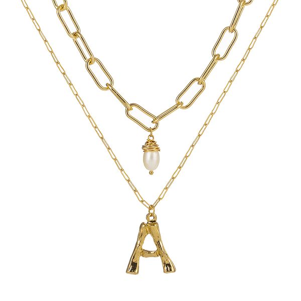 wholesale- necklace jewelry pendant gold plated necklace 26 letters multi layers necklaces women choker with natural stone ne976-6, Silver
wholesale- necklace jewelry pendant gold plated necklace 26 letters multi layers necklaces women choker with natural stone ne976-6, Silver