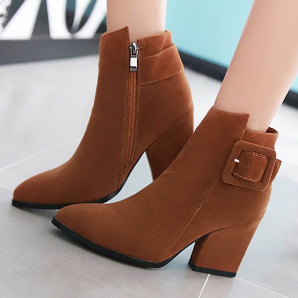 autumn winter leather women boots casual shoes fashion pure color pointed toe zipper boots chunky heels vintage women, Black
autumn winter leather women boots casual shoes fashion pure color pointed toe zipper boots chunky heels vintage women, Black