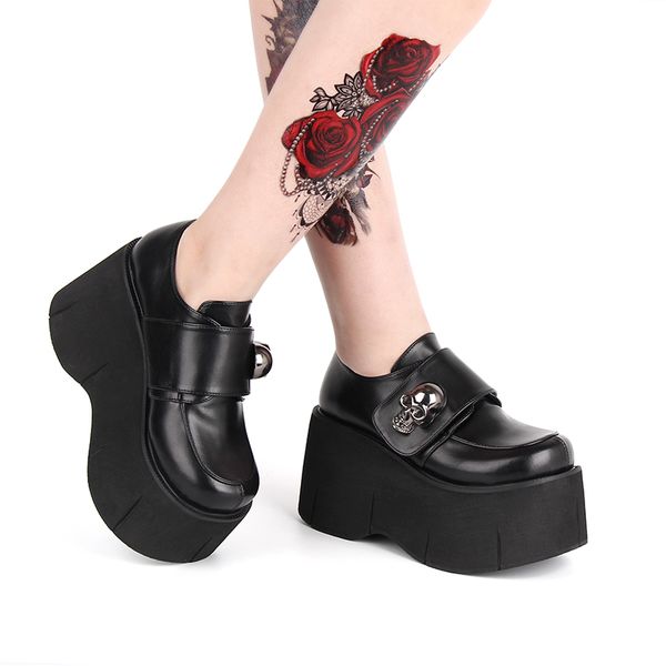 princess sweet lolita shoes spring original super high-heeled skull punk muffin shoes with thick bottom custom pu6021, Black
princess sweet lolita shoes spring original super high-heeled skull punk muffin shoes with thick bottom custom pu6021, Black