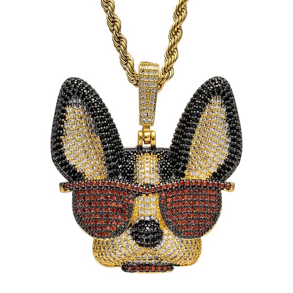 2 color brass cz heavy witty dog with glasses pendants iced out hip hop necklace for men and women cn137a, Silver
2 color brass cz heavy witty dog with glasses pendants iced out hip hop necklace for men and women cn137a, Silver