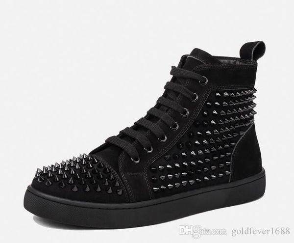 2018 red bottom sneakers for men luxury black suede with spikes fashion casual mens sneakers shoes designer leisure trainers footwear
2018 red bottom sneakers for men luxury black suede with spikes fashion casual mens sneakers shoes designer leisure trainers footwear