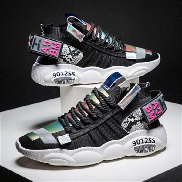 2019 spring autumn hip hop sneakers men shoes casual breathable comfortable male shoes walking footwear tenis masculino, Black
2019 spring autumn hip hop sneakers men shoes casual breathable comfortable male shoes walking footwear tenis masculino, Black